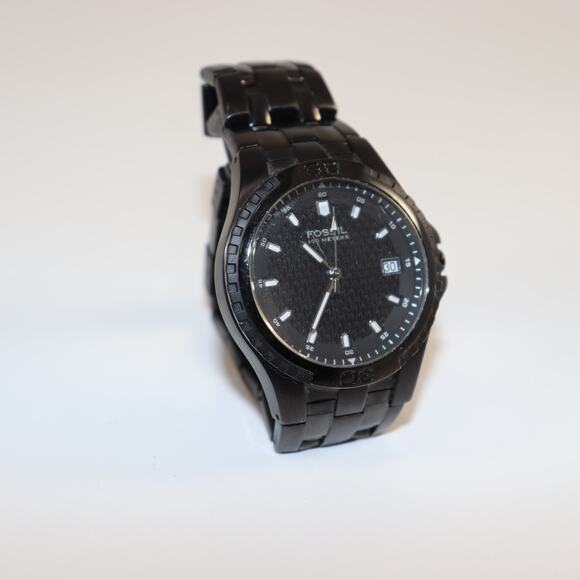 Fossil Blue Men’s Black Stainless Steel Watch WR100 – Untested - Picture 1 of 4